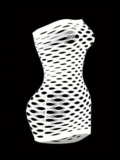Alluring Ripped Fishnet Bodycon Dress - Ultra-Sexy Women's Lingerie