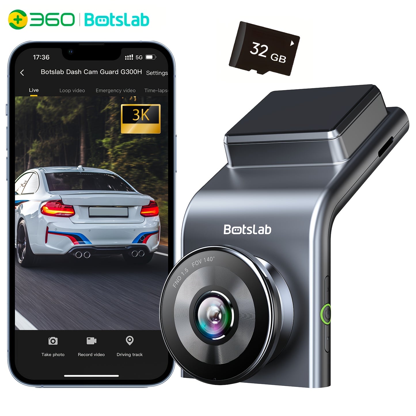 Front And Rear Dash Cam With Wifi And GPS