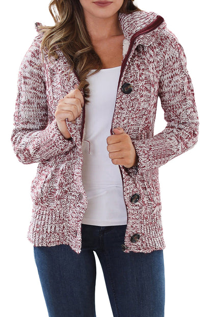 Dark Gray Hooded Cardigan For Women