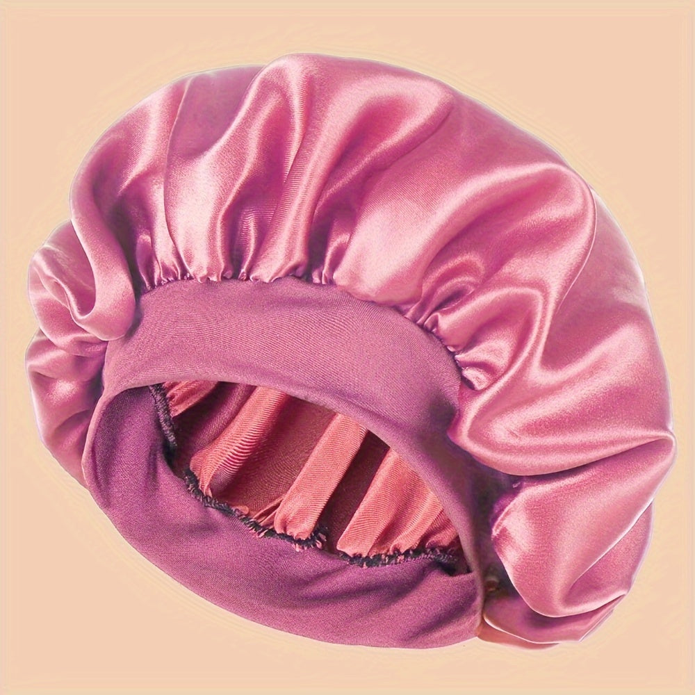 Unscented Silk Satin Sleep Cap Pink