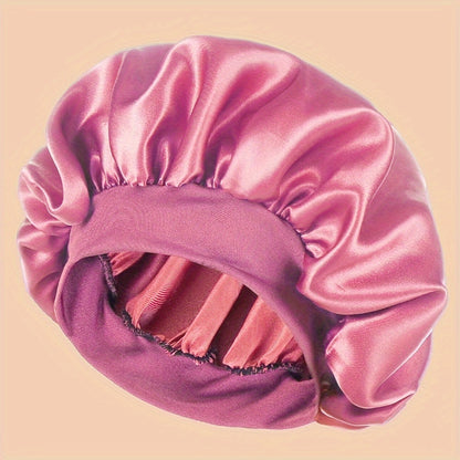Unscented Silk Satin Sleep Cap Pink