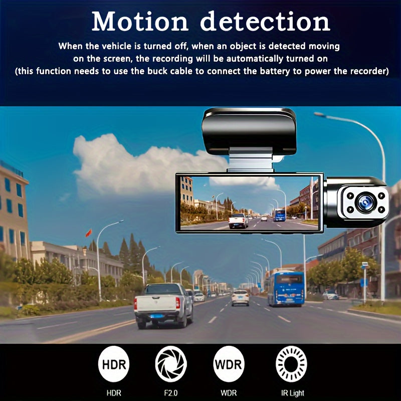 1080p Dual Camera Dash Cam With Night Vision