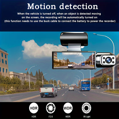 1080p Dual Camera Dash Cam With Night Vision
