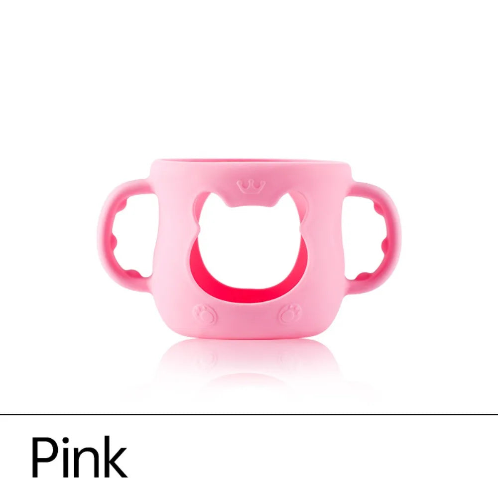 Pink Baby Bottle Warmer with Easy-Grip Handles for Convenient Feeding on the Go