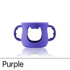 Purple LuckeLadybug baby bottle warmer with easy grip handles for convenient warming