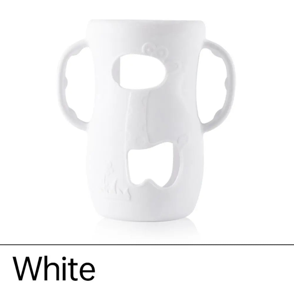 LuckeLadybug LLC Baby Bottle Warmer in White with Easy Grip Handles and Cute Animal Design