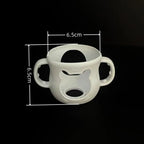 LuckeLadybug LLC Baby Bottle Warmer Cover in White with Cute Bear Design and Comfortable Handles