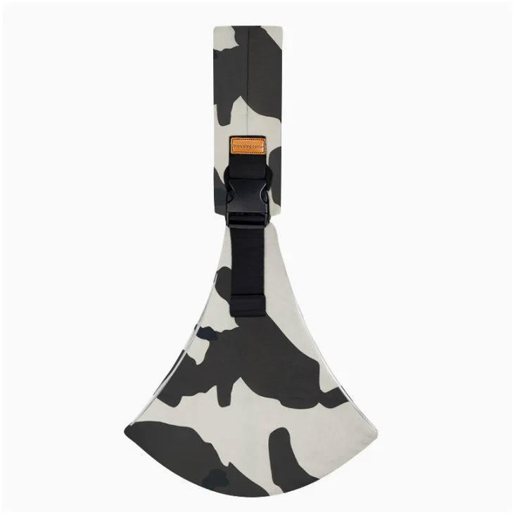 LuckeLadybug LLC baby carrier in camouflage design featuring adjustable straps for comfort and support