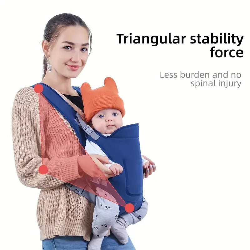 LuckeLadybug LLC baby carrier designed for comfort with triangular stability force to prevent spinal injury