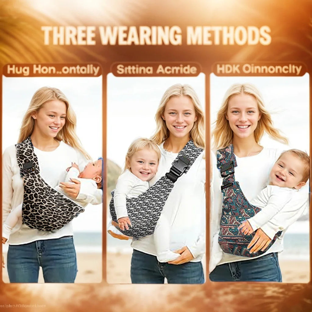 LuckeLadybug LLC baby carrier with three wearing methods for comfortable baby wearing