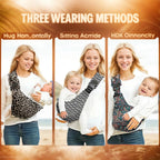 LuckeLadybug LLC baby carrier with three wearing methods for comfortable baby wearing