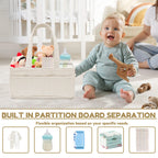 LuckeLadybug LLC diaper caddy with partition board for organized toy and baby item storage