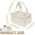 LuckeLadybug LLC Diaper Caddy in Beige with Multiple Pockets for Organizing Baby Essentials