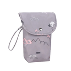 LuckeLadybug Baby Changing Kit in Gray with Mountain Design for Easy Storage of Baby Diaper Sizes