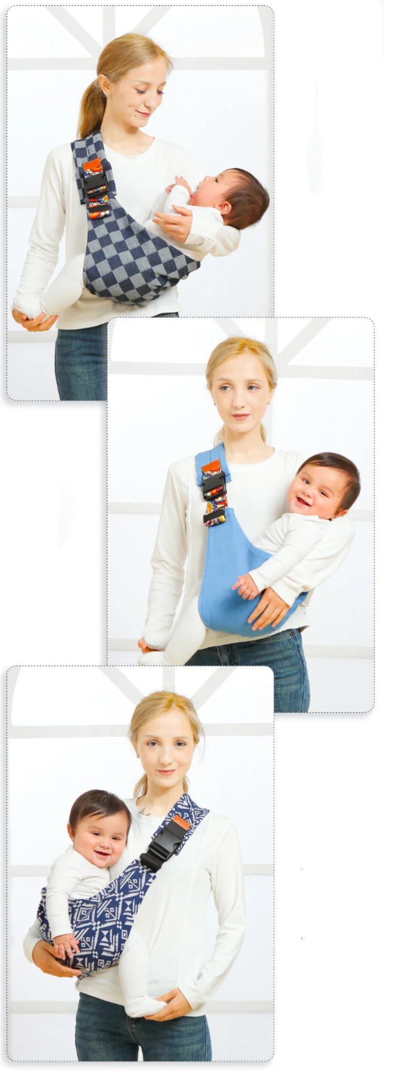 LuckeLadybug LLC Baby Sling in Various Patterns for Comfortable Carrying of Infants