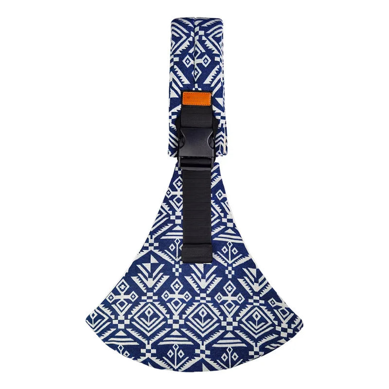 LuckeLadybug Baby Sling in Blue Pattern for Comfortable Baby Wearing and Hands-Free Parenting