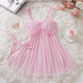 Pink LuckeLadybug LLC babydoll dress with ruffled details and adjustable straps for a feminine look
