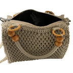 Handmade Beige Crochet Shoulder Bag
