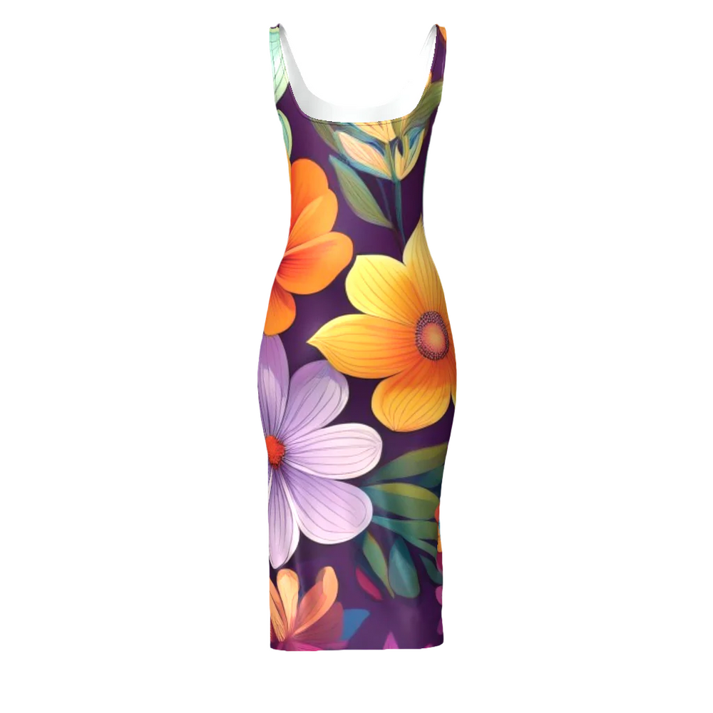 Fashion,Womens,Dress,Midi Cami,Flowers