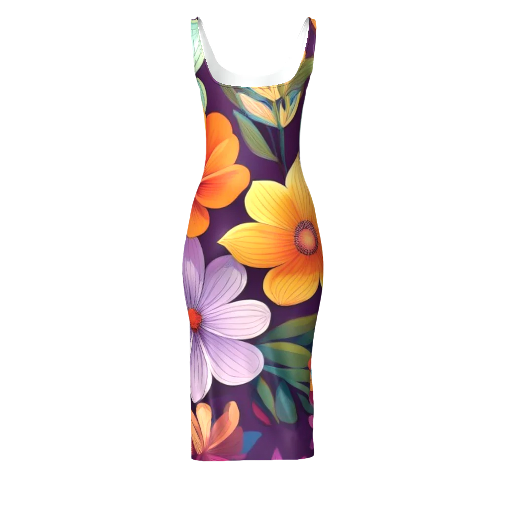 Fashion,Womens,Dress,Midi Cami,Flowers