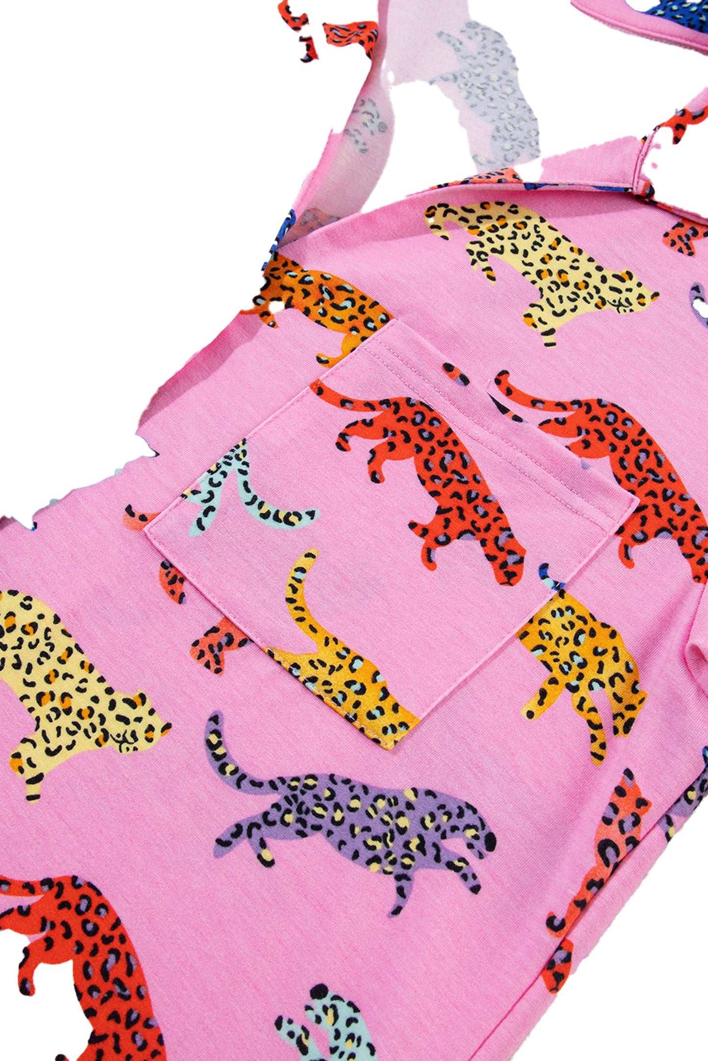 Pink Cheetah Print Pajama Set For Comfort
