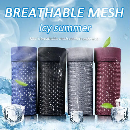 LuckeLadybug bamboo fiber men's shorts in breathable mesh design for comfort during hot summer days