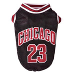Chicago 23 Basketball Jersey NBA for Dogs, Lightweight Black Mesh Pet Shirt