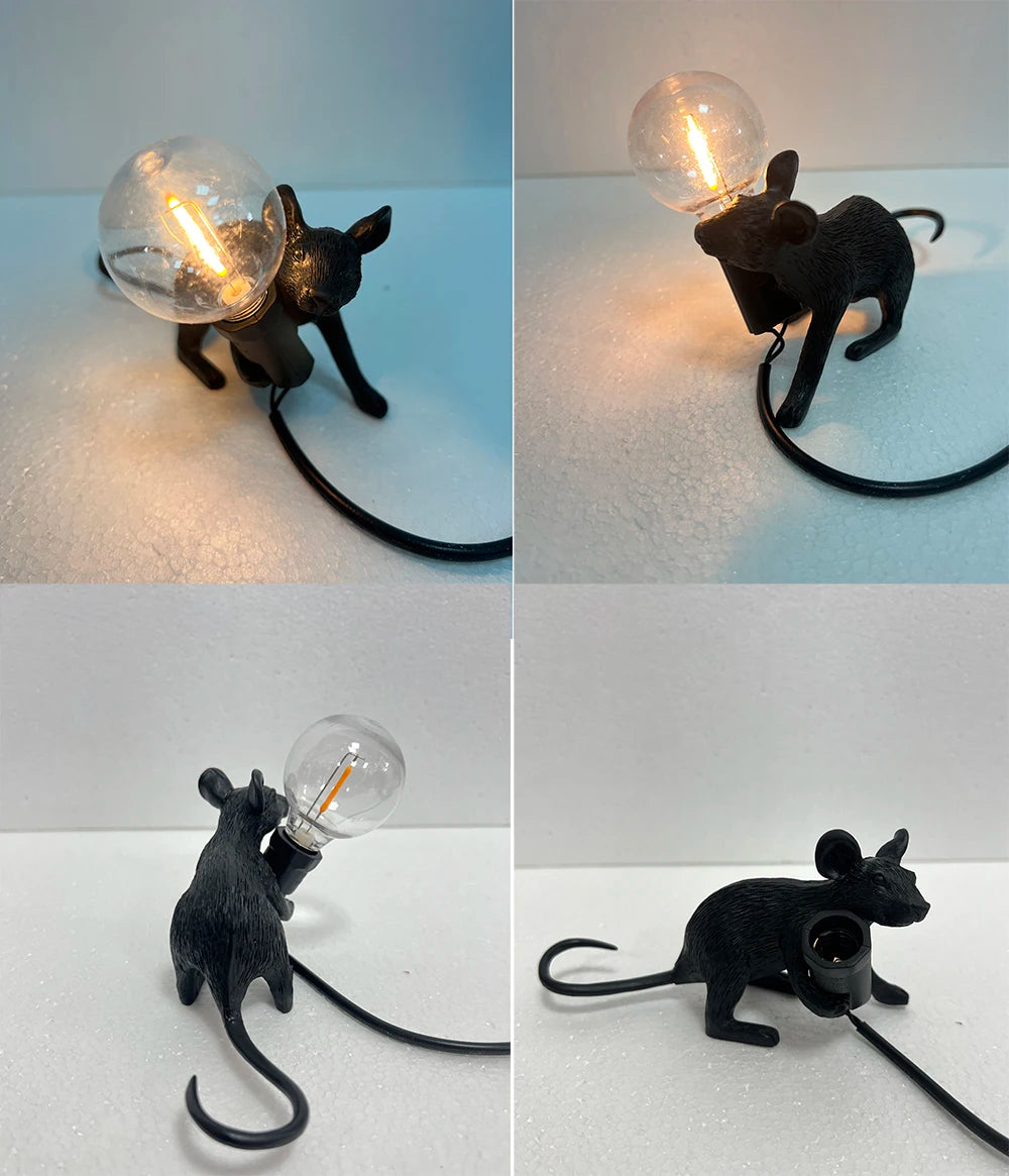 Battery LED Table Lamp - Cute Mouse Design