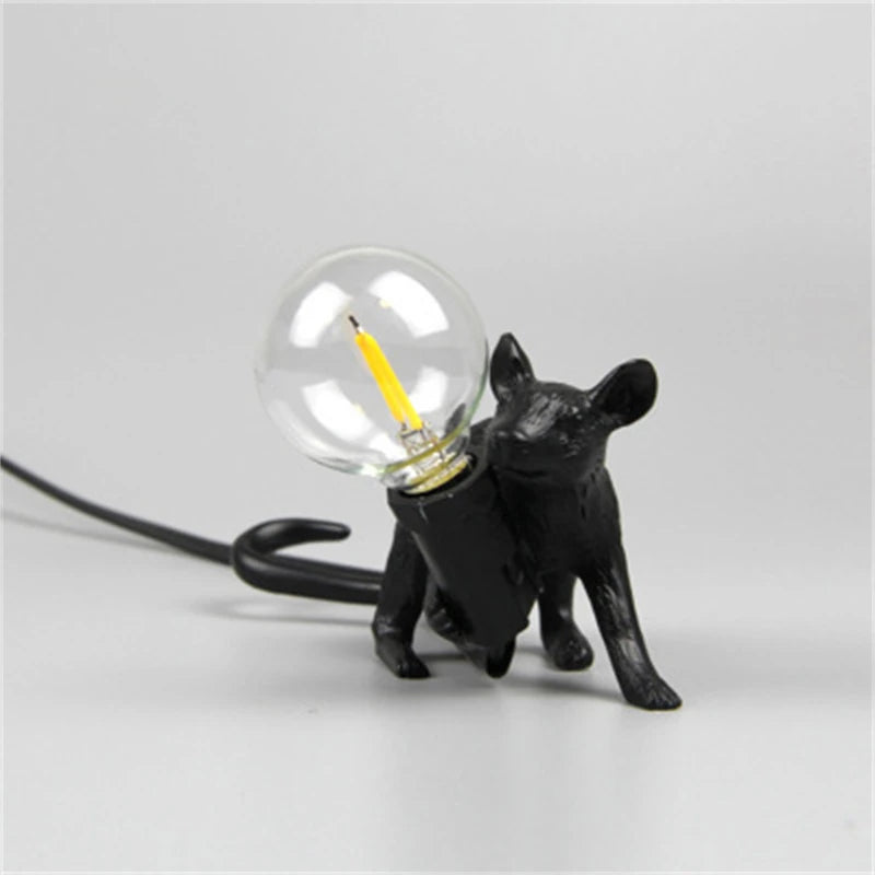 Battery LED Table Lamp - Cute Mouse Design