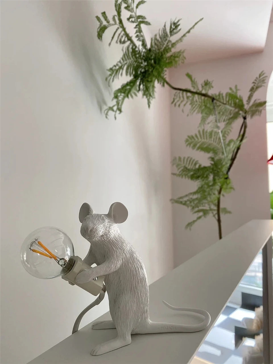 Battery LED Table Lamp - Cute Mouse Design