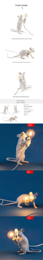 Battery LED Table Lamp - Cute Mouse Design