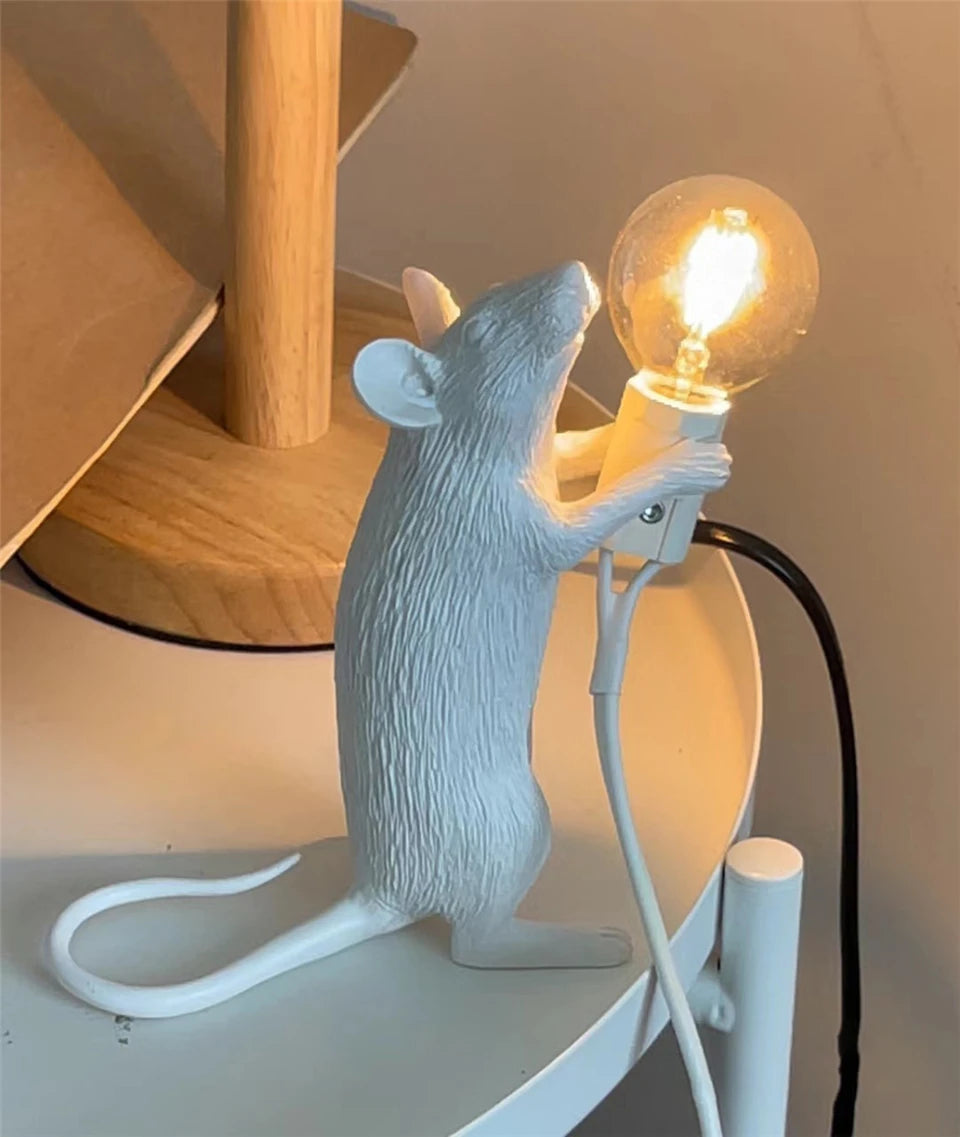 Battery LED Table Lamp - Cute Mouse Design