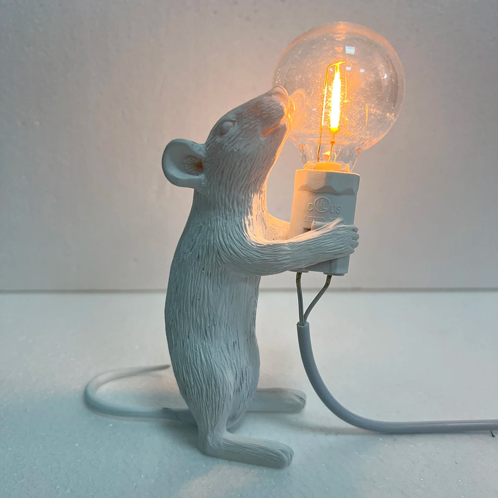 Battery LED Table Lamp - Cute Mouse Design