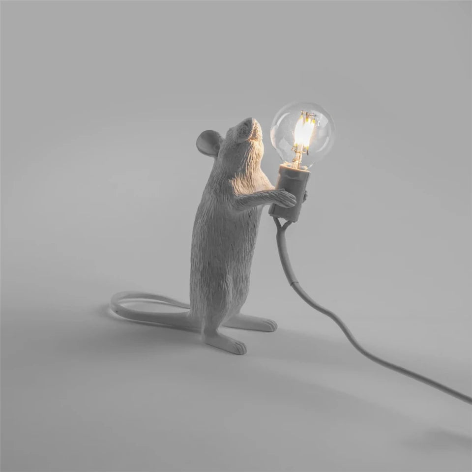 Battery LED Table Lamp - Cute Mouse Design
