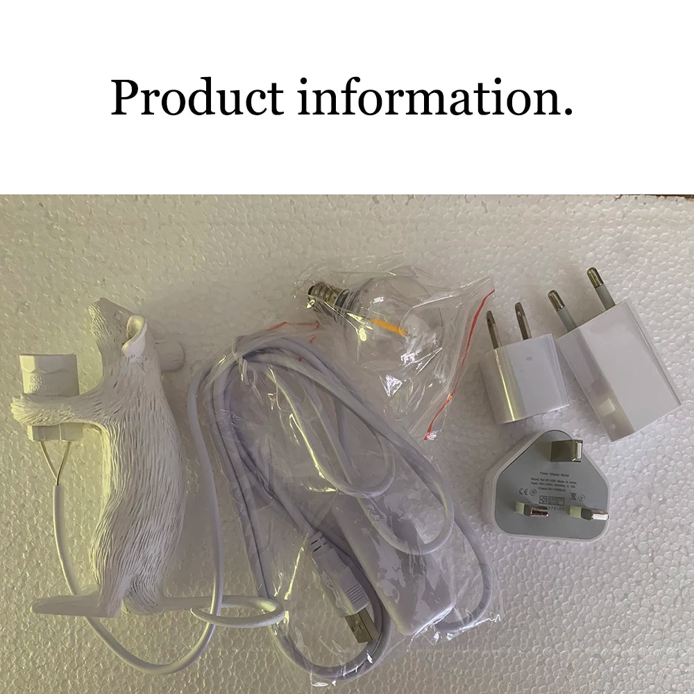 Battery LED Table Lamp - Cute Mouse Design