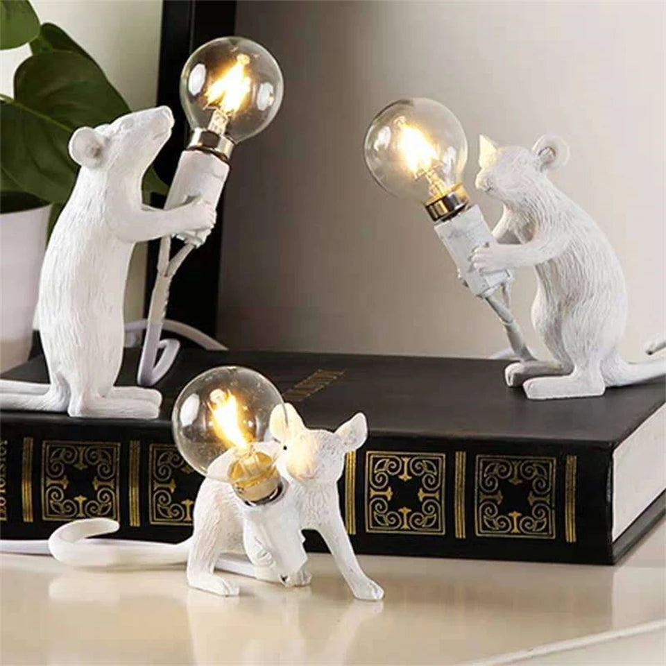 Battery LED Table Lamp - Cute Mouse Design