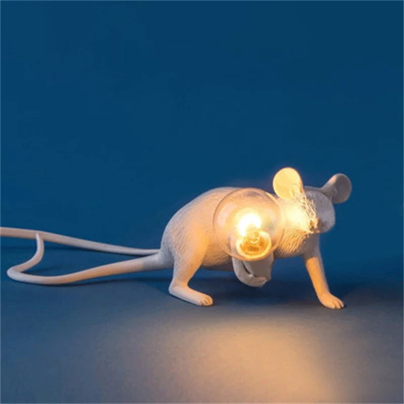 Battery LED Table Lamp - Cute Mouse Design