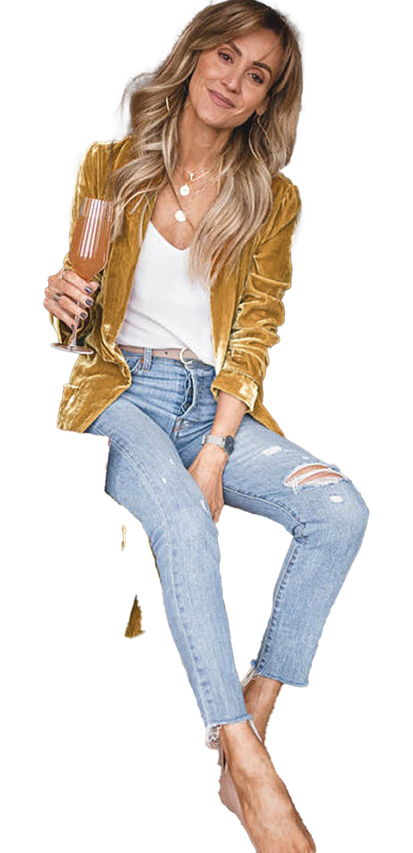 Yellow Velvet Duster Coat For Trendy Looks