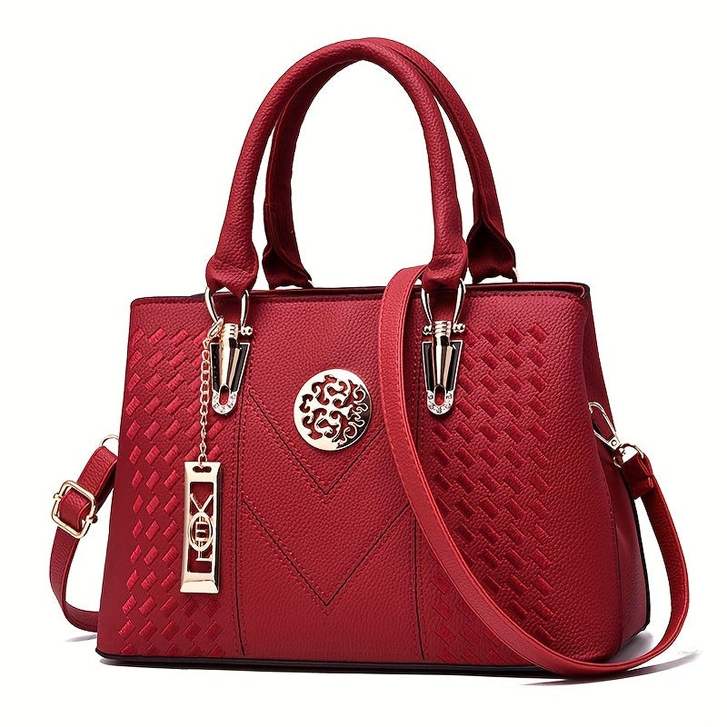 Chic Top Handle Satchel Bag - Stylish PU Handbag, Tote & Shoulder