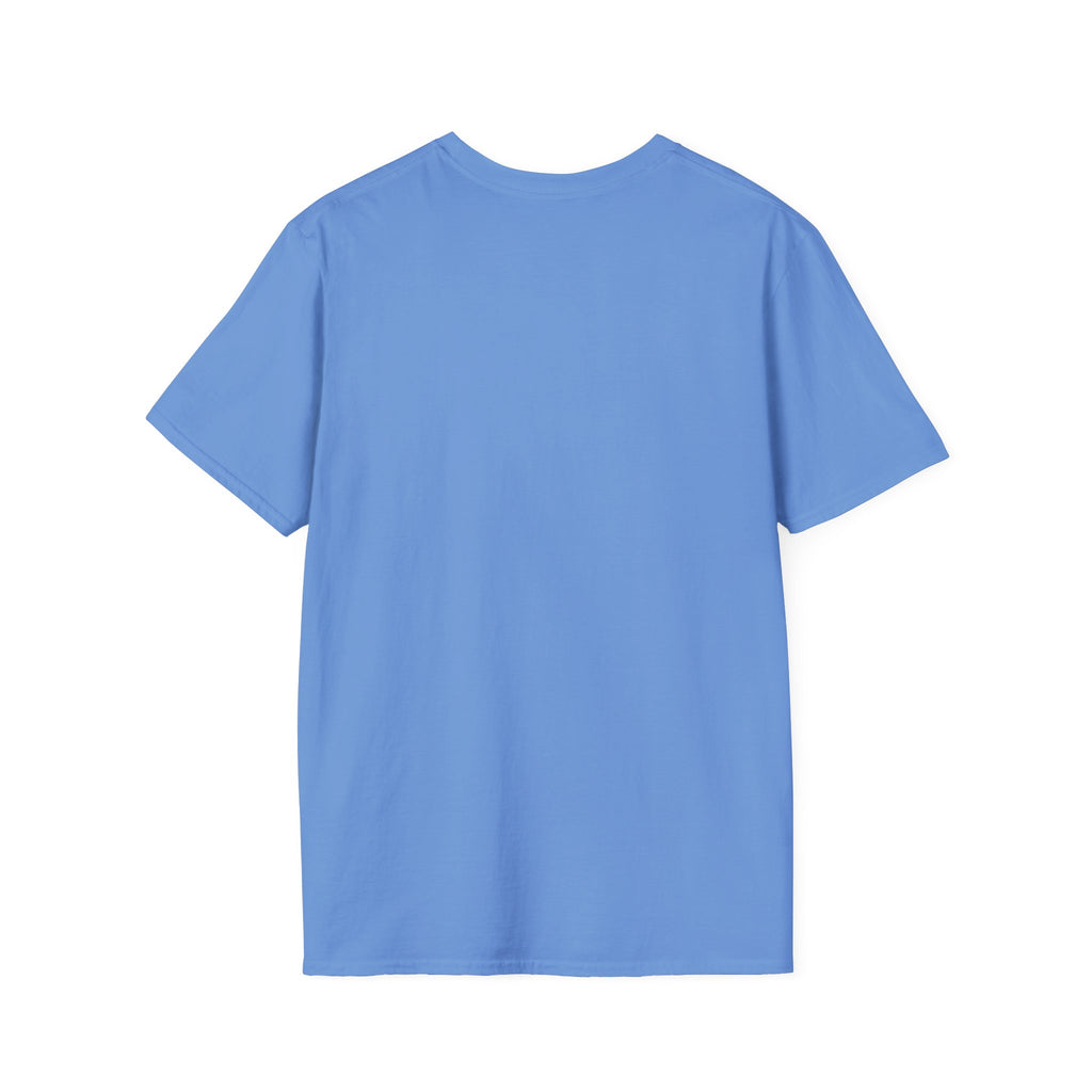 Blue plain LuckeLadybug be still bible verse t shirt with short sleeves and crew neck