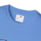 Light blue be still bible verse t shirt by LuckeLadybug with crew neckline and soft fabric
