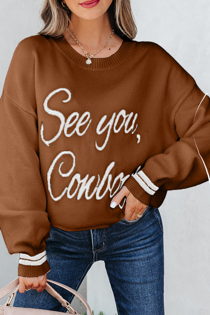 See You Cowboy Sweater For Trendy Style