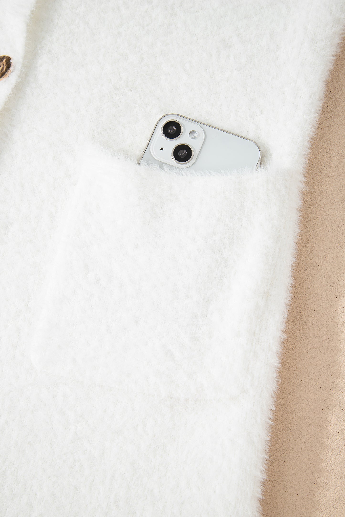 Dear-Lover Smoke Gray Fuzzy Cardigan For Cozy Style