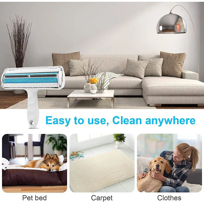 LuckeLadybug pet hair removal comb for easy cleaning, compatible with best pet hair vacuum cleaners