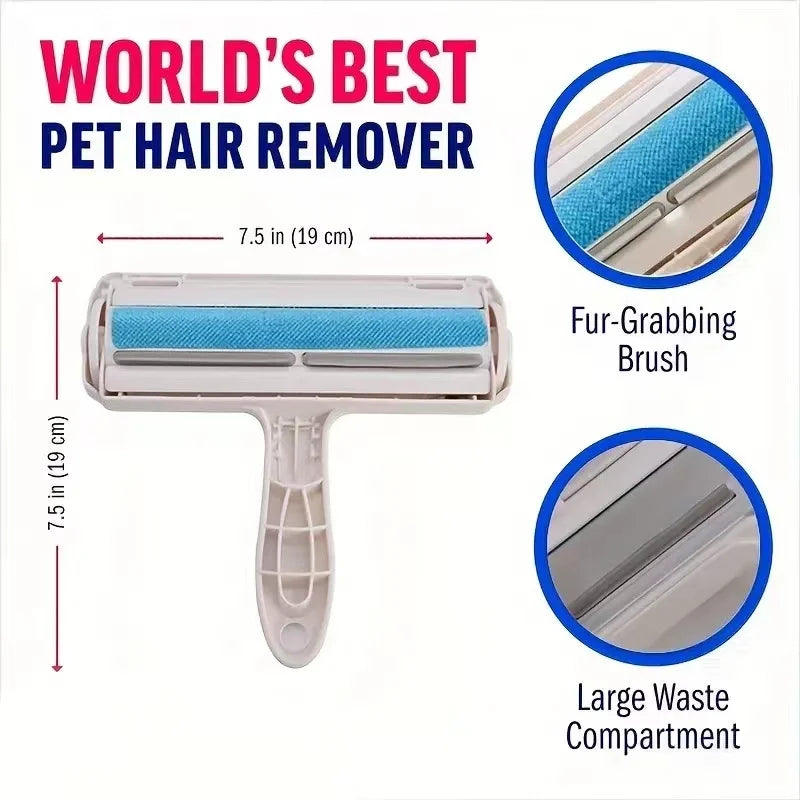 LuckeLadybug pet hair remover with fur-grabbing brush and large waste compartment for best pet hair vacuum cleaners