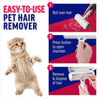 Easy-to-use pet hair remover tool demonstrating how it effectively collects hair for the best pet hair vacuum cleaners