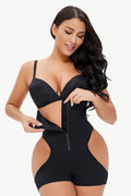 LuckeLadybug LLC best shaping bodysuit in black with adjustable straps and zipper closure