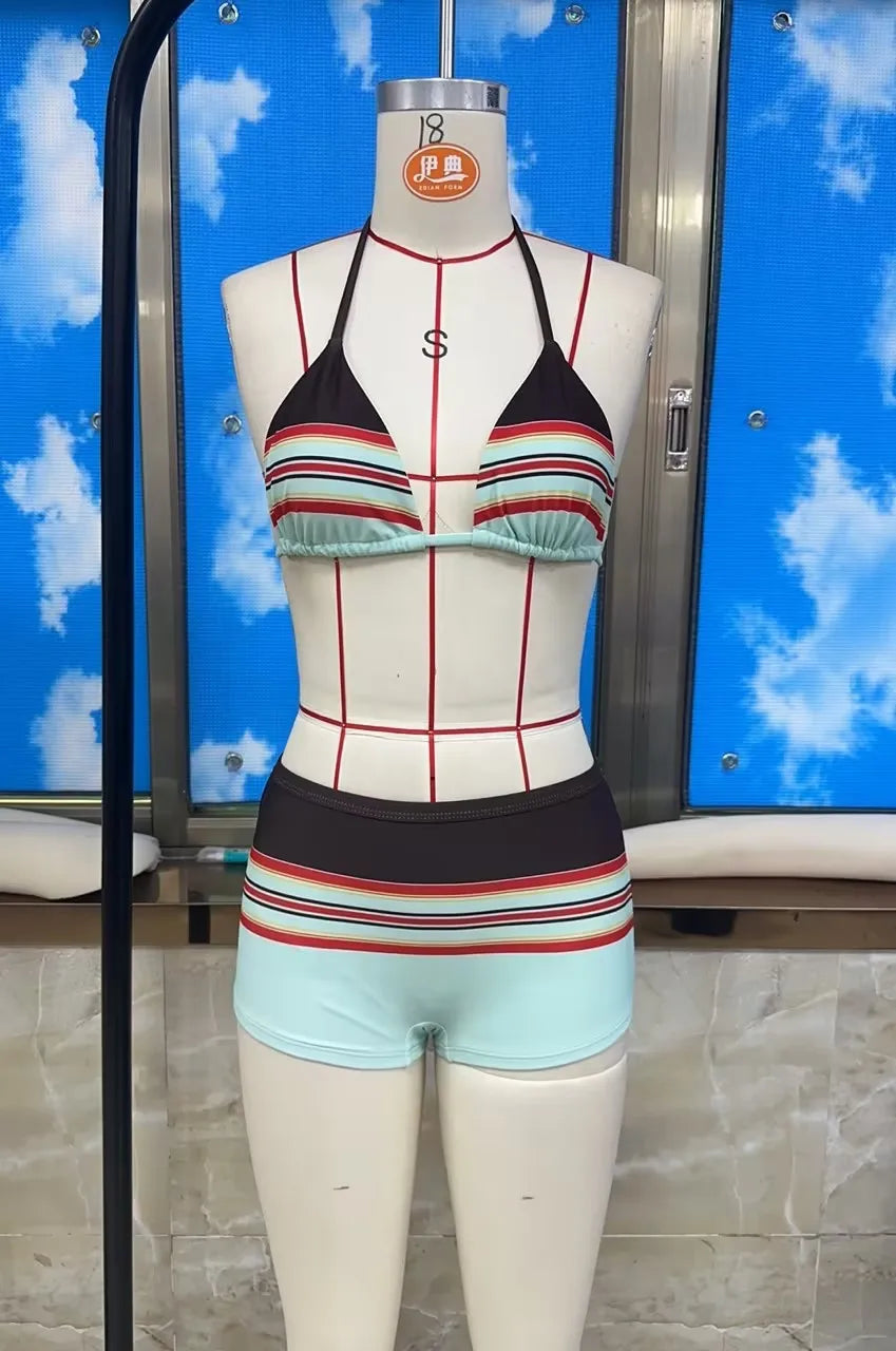 Beugel Bikini Set with Stylish Stripes