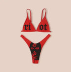 Beugel Bikini Set in Bold Red Style