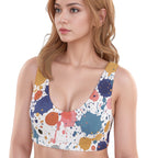 LuckeLadybug beugel bikini set with colorful splash pattern, stylish and comfortable for summer wear